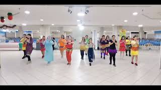 Mere Mehboob Mere Sanam Line Dance - Demo By D'Sisters & Friends LDG @veetrias