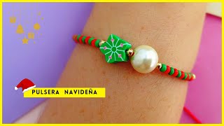 ✨ TUTORIAL: PULSERA DE NAVIDAD PARA REGALAR FÁCIL DE HACER  ✨ IDEAS EN 5 MINUTOS 🎄 #pulseradenavidad