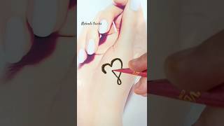 M ❤ letter tattoo mehndi design | mehndi design | heena design #shorts