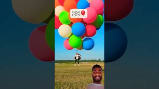 How Many Balloons Does It Take To Fly? #mrbeastshorts #shortvideos