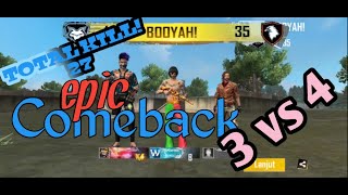 Deatmatch 3 vs 4 Masih Bisa Comeback Auto Panen Kill - Garena Free Fire Battleground Indonesia