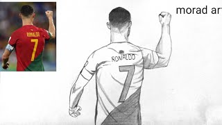 Ronaldo drawing/Pencil drawing by Cristiano Ronaldo from the Portugal national team