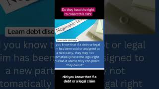 Do you have the right to pursue a legal claim. #debtdischarge #billofexchange