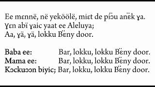 Miεtë piɔ̈u yin raan ëbɛ̈n në yeköölë (lyrics)