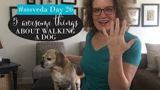 sssveda day 26, 5 awesome things about walking a dog, ft. Bailey the Puggle