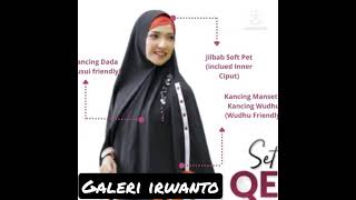 AULIA FASHION Set Gamis QEIZAA WHITE | Busana Muslim Branded Original Pakaian Wanita Syari