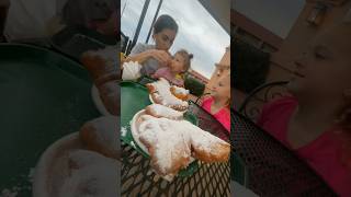 ya’ll wanna go get some beignets? #louisianafamily #cafedumonde #beignets #poweredsugar #neworleans