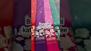 Banarasi semi katan silk sarees/To shop 9810207913#myngels #shortvideo