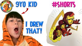 9yo Autistic Savant Draws - Ironman #shorts