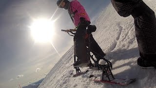 1st Lady on the top    of the Chopok Mountain on Skibike 2016