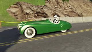 Assetto Corsa Jaguar XK120 Topanga Canyon Hill Climb External Camera View