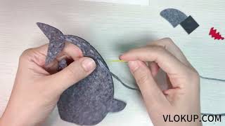 Vlokup DIY Shark Felt Sewing Kit for Kids | Easy and Fun Craft Project