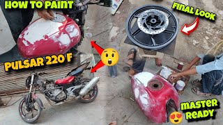 How to Paint Pulsar 220 ss 🥹 ApnI bike purani Se New Ho Gai kawa h2r