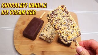 Super Easy Childhood Ice Cream Bar No-Machine No-Mold No Ice Cream Stick ASMR[Subtitles] HNC Kitchen