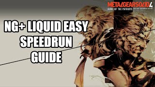 MGS4 | NG+ Liquid Easy | Speedrun Guide