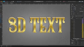 3D Metallic Text Effect  | #Affinity #Tutorial