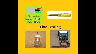 different methods of line testing||line testing with bulb holder ||line testing with multimeter