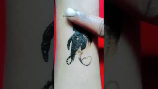 Beautiful R, tattoo Mehndi reverse।। latest tattoo mehndi design।।beginners tattoo mehndi