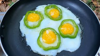 CAPSICUM OMELETTE | Bell Pepper Omelette Recipe | Village Recipe | Easy Breakfast Recipe