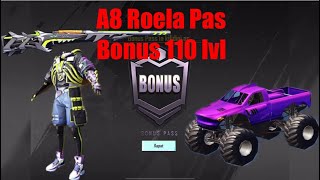 Pubg mobıle de ilk Royale Pass Bonus Pass 110 seviye oyunun ilk yükseltmeli monster track arabası