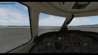 X-Plane 12 default CESSNA Citation X check list from cold & dark executive flight LIML - LIRN