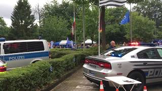 „The Thin Blue Line“ tribute cop-car Germany  @ Polizeipräsidium Hagen/ NRW 7/2017 TdoT.