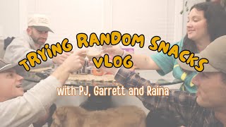 Trying Random Snacks/Drinks with PJ, Garrett and Raina Vlog!