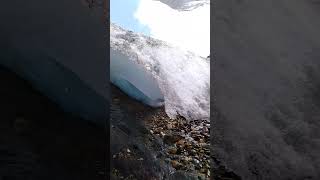 Going UNDER a Glacier during the summer melt..Kootenays B.C