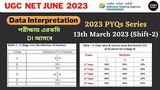 Data Interpretation for UGC NET  in Bengali | UGC NET 2023 PYQs | UGC NET June 2023 Preparation