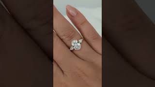 2 CT Oval Engagement Ring Oval Wedding Ring ,Three Stone Diamond Ring Anniversary Gift, Gift for Her