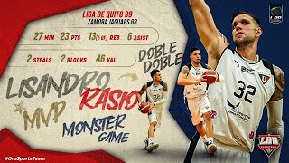 Lisandro Rasio - Monster Game vs Zamora Jaguars (Liga BásquetPro, Ecuador 2024) #orosportsteam