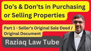 Do's and Don'ts in Purchasing and Selling Properties E1 சொத்து வாங்கும்போதும் கவனிக்க வேண்டியவை