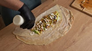 13 Spices Chicken Shawerma with a simple garlic sauce