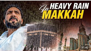 Heavy Rain In Makkah Live streaming /masjid al haram /& Water oo road of  Makkah #yutubshort