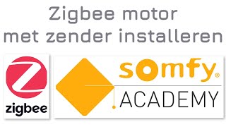 Zigbee motor installeren met zender in een rolgordijn