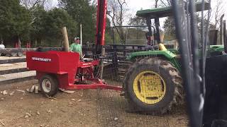 Installing fence Timelapse Wheatheart - Awesome post driver