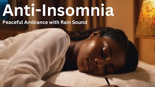 Beautiful African Lady Sleeps Peacefully to Anti-Insomnia Ambiance with Rain Sounds ☔😴