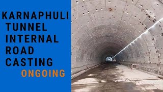 Karnaphuli tunnel tunnel internal road slab casting video