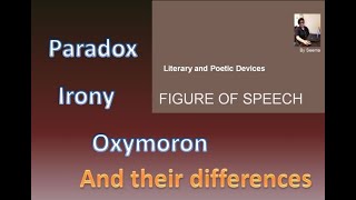 FigureofSpeech|Part 3|Irony|Paradox|Oxymoron| English | Poetic | Literal | Devices