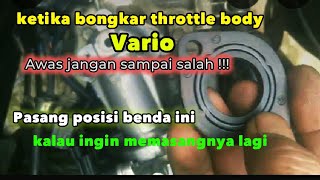 Cara Memasang Posisi Insulator Throttle Body Yang Benar Di Motor Vario 125