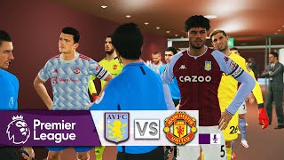 Aston Villa vs Manchester United - Premier League 2021/22 | PES 2021 Realism Mod Gameplay