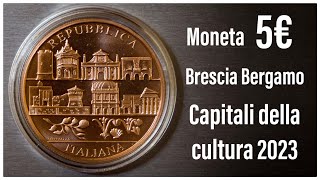 5€ Brescia Bergamo Capitali della cultura 2023 Italia