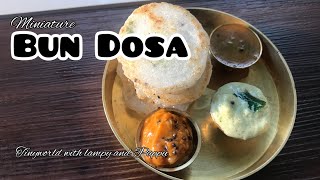 Miniature Bun Dosa Recipe | ASMR Cooking | Tinyworld