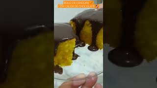 BOLO DE CENOURA COM CALDA DE CHOCOLATE 🍫 #youtubeshorts #shorts