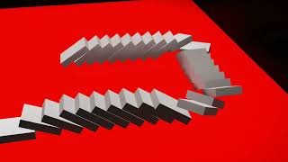 tried Domino effect in 3D in blender