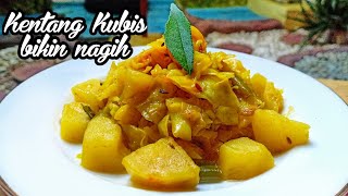 Masakan Enak Ala Rumahan I Resep Tumis Kubis Kentang I Potato Cabbage Recipe