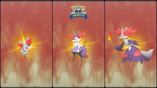 Pokemon Go: Evolving Shiny Fennekin into Shiny Braixen & Shiny Delphox (Community Day Blast Burn)