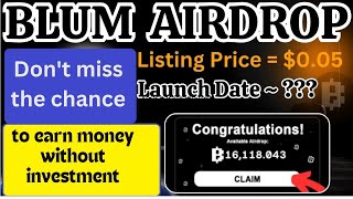 $20,000 Blum Airdrop ~ How to Mine Unlimited Blum Coin   Blum Farming Airdrop