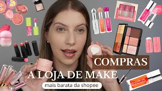 COMPRINHAS DE MAKE BARATINHA DA SHOPEE 😯 | Choice official shop