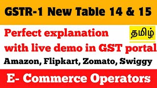 GST New Tables 14 & 15 | GST Latest Changes| GST New Updates| GST How to File E- Commerce Operators